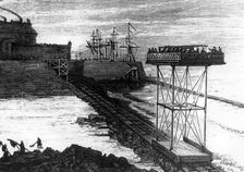 Rolling bridge, St Malo, Brittany, France, 1874