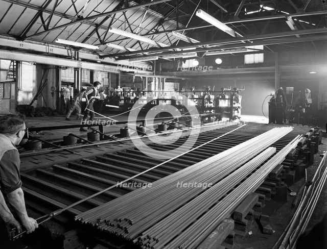 Rolling hexagonal rods, Edgar Allen Steel Foundry, Sheffield, South Yorkshire, 1962. Creator: Michael Walters.