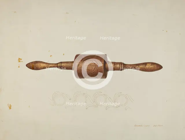 Rolling Pin, c. 1940. Creator: Edward L Loper.