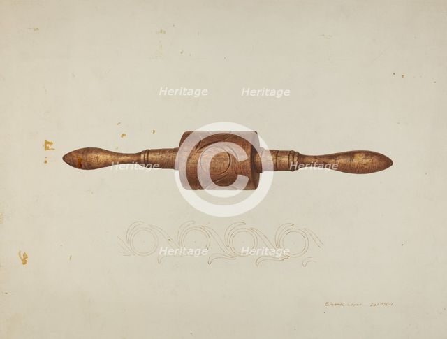 Rolling Pin, c. 1940. Creator: Edward L Loper.