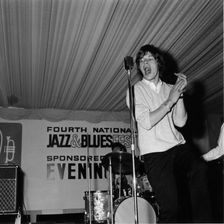 Rolling Stones - Mick Jagger, 4th National Jazz and Blues Festival, Richmond, London, 1964. Creator: Brian Foskett