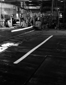 Rolling steel, J Beardshaw & Sons, Sheffield, South Yorkshire, 1963. Creator: Michael Walters