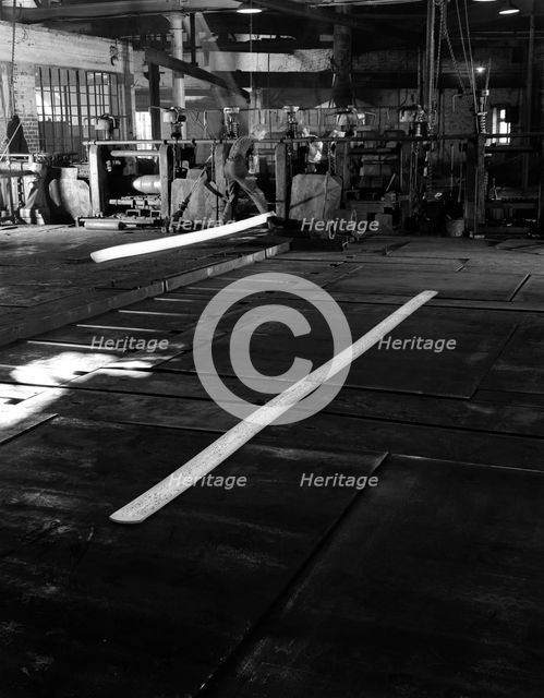 Rolling steel, J Beardshaw & Sons, Sheffield, South Yorkshire, 1963. Creator: Michael Walters.