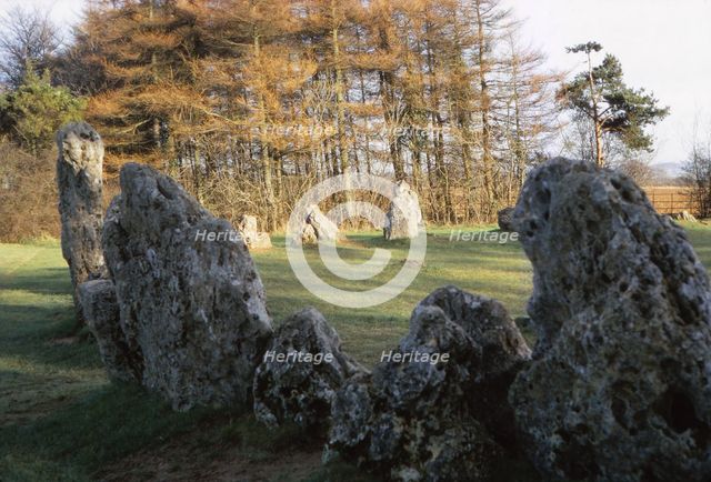 Rollright Stones, 2000 BC, Oxfordshire and Warwickshire borders, 20th century. Artist: CM Dixon.