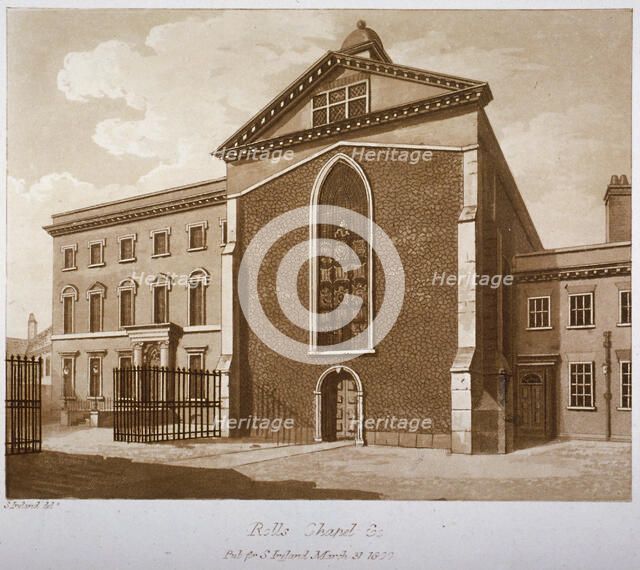 Rolls Chapel, Chancery Lane, City of London, 1800. Artist: Anon