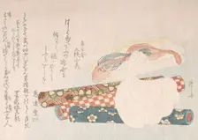 Rolls of Cloth, Cotton and Yarn, 19th century., 19th century. Creator: Shinsai