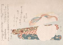 Rolls of Cloth, Cotton and Yarn, 19th century., 19th century. Creator: Shinsai