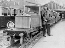 Rolls-Royce Silver Ghost locomotive on the Romney, Hythe & Dymchurch Railway, 1933