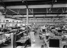Rolls-Royce Silver Ghosts under construction, Derby, c1912