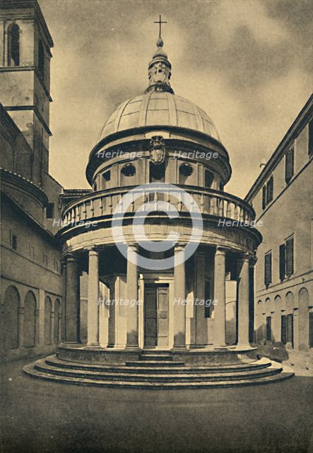 'Roma - Temple by Bramante in the Cloisters of S. Pietro in Montorio on the Janiculum Hill', 1910. Artists: Unknown, Donato Bramante.