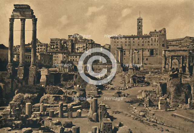 'Roma - The Roman Forum and the Capitoline Hill', 1910. Artist: Unknown.