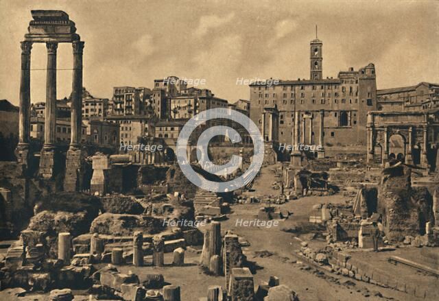 'Roma - The Roman Forum and the Capitoline Hill', 1910. Artist: Unknown.