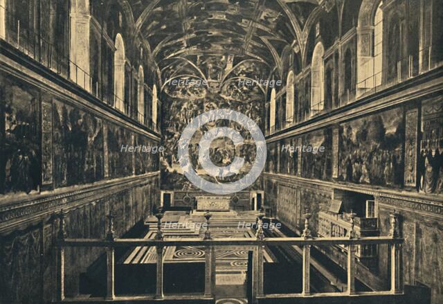 'Roma - Vatican Palace - The Sistine Chapel, fonded by Sixtus IV in 1483', 1910. Artist: Unknown.