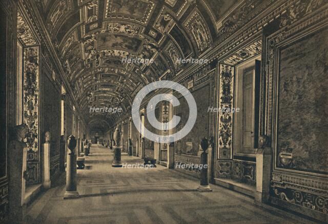 'Roma - Vatican Palace - Gallery of Geographical Maps', 1910. Artist: Unknown.