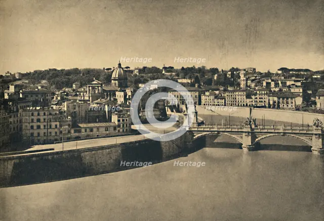 'Roma - View of the new bridge of Victor Emmanuel', 1910. Artist: Unknown.