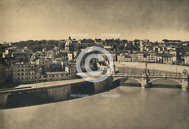 'Roma - View of the new bridge of Victor Emmanuel', 1910. Artist: Unknown.