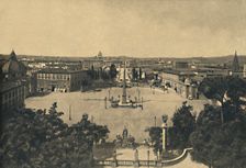 Roma - View from the Pincian Garden: Square of the Popolo (poplar-trees) 1910