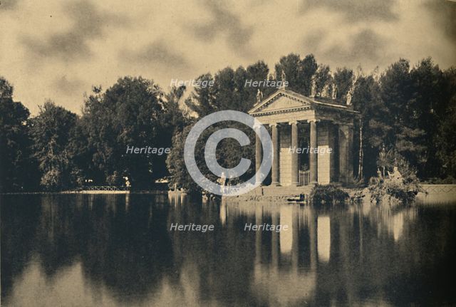 'Roma - Villa Borghese (Umberto I.) - Little Temple in the Lake-Garden', 1910. Artist: Unknown.
