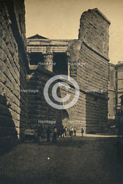 'Roma - Wall of the Forum of Augustus', 1910. Artist: Unknown.