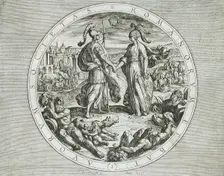 Roma and Batavia, published 1612. Creator: Antonio Tempesta