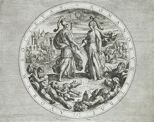 Roma and Batavia, published 1612. Creator: Antonio Tempesta