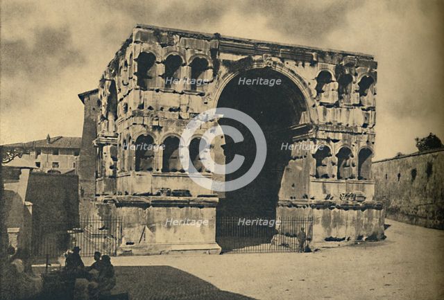'Roma - Arch of Janus Quadrifrons in the Forum Boarium', 1910. Artist: Unknown.