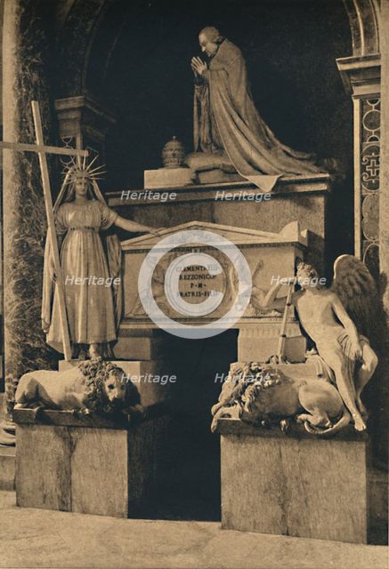 'Roma - Basilica of St. Peter - Tomb of Clement XIII, by Canova', 1910. Artist: Unknown.