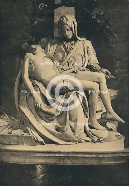 'Roma - Basilica of St. Peter. Pieta by Michelangelo', 1910. Artist: Michelangelo Buonarroti.