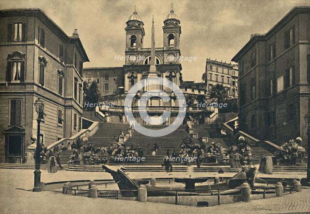 'Roma - Church of the Trinita dei Monti', 1910. Artist: Unknown.