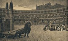 Roma - Circus Maximus - Last prayer of the Christians thrown to the wild animals 1910