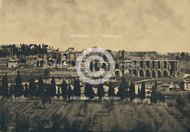 'Roma - Grand remains of the substructures of the palace of Septimius Severus', 1910.  Artist: Unknown.