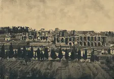 Roma - Grand remains of the substructures of the palace of Septimius Severus 1910