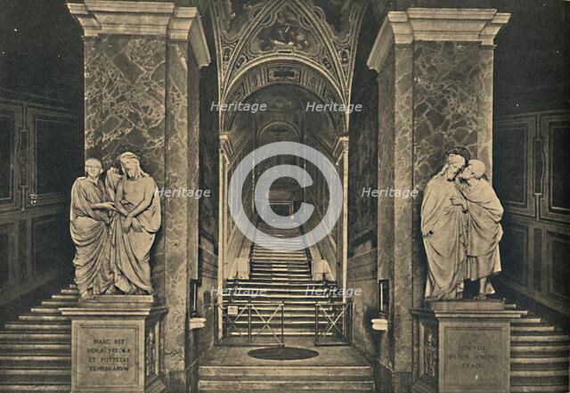 'Roma - Holy steps with the 28 marble Steps from the House of Pilate, brought to Rome by St. Helena. Artist: Unknown.
