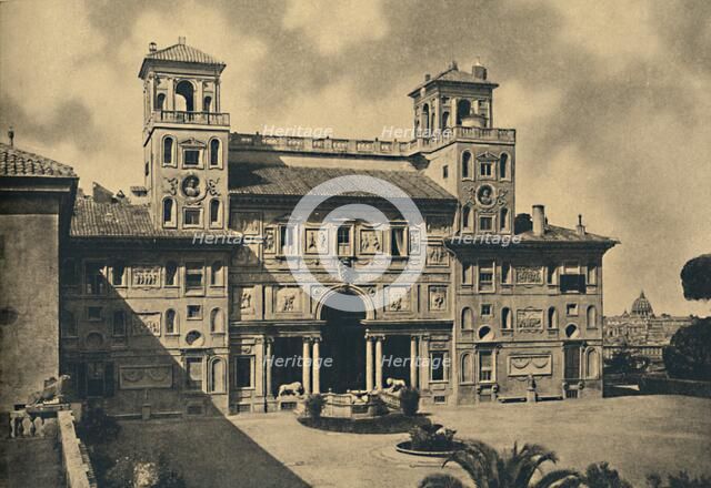 'Roma - Interior faþade of the French National Academy of Fine Arts, formerly Villa Medici', 1910. Artist: Unknown.