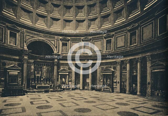 'Roma - Interior of the Pantheon, now church of S. Maria ad Martyres', 1910. Artist: Unknown.