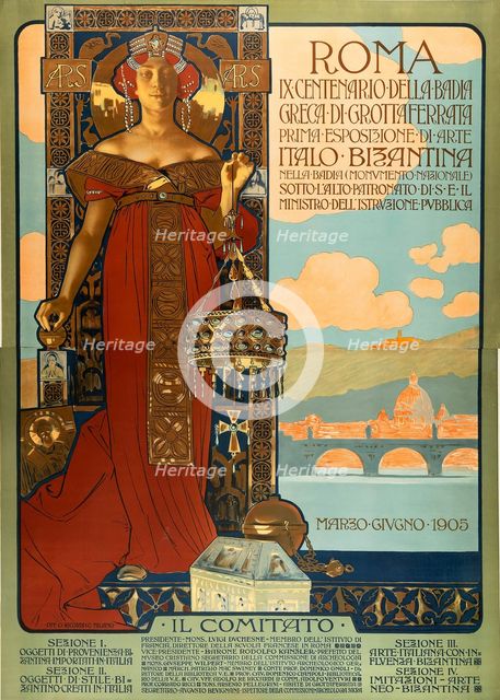 Roma - IX Centenario della Badia greca di Grottaferrata, 1905. Creator: Metlicovitz, Leopoldo (1868-1944).