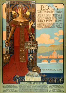 Roma - IX Centenario della Badia greca di Grottaferrata, 1905. Creator: Metlicovitz, Leopoldo (1868-1944)