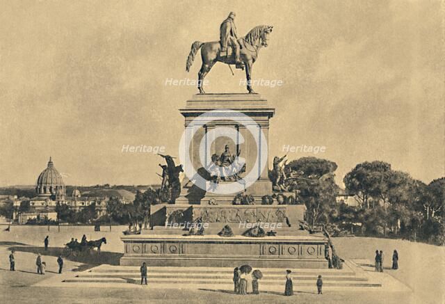 'Roma - Janiculum Hill - Monument to Garibaldi, by Emilio Gallori', 1895', 1910. Artist: Unknown.