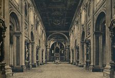 Roma - Main nave of the Basilica of St. John Lateran (Borromini, arch. 1650) 1910