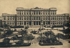 Roma - Prati di Castello. New Law Courts by Calderini, and statue of Cavour 1910