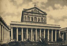 Roma - Principal facade of the Basilica of St. Paul without the walls 1910