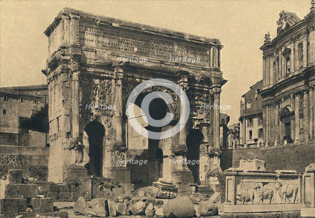 'Roma - Roman Forum - Arch of Septimius Severus', 1910.  Artist: Unknown.
