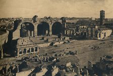Roma - Roman Forum - Basilica of Maxentius and Church of S. Francesca Romana 1910