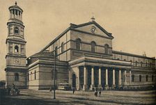 Roma - Side portico and bell tower of the Basilica of St. Paul without the Walls 1910