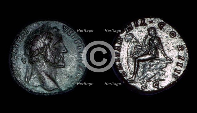Roman coin of Vespasian, 1st century. Artist: Unknown