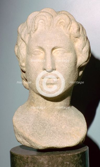 Roman copy of a lost Greek original bust of Alexander the Great, 350 BC. Artist: Unknown