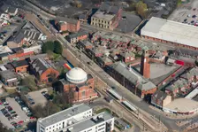 Roman Catholic Church of St John the Baptist and Rochdale Fire Station, Rochdale, 2019. Creator: Historic England