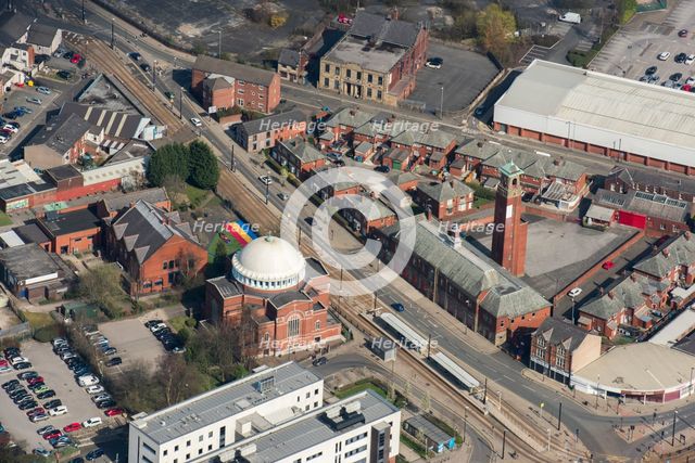 Roman Catholic Church of St John the Baptist and Rochdale Fire Station, Rochdale, 2019. Creator: Historic England.