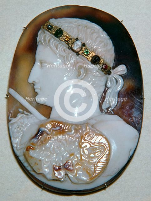 Roman cameo of the Emperor Augustus, 1st century. Artist: Unknown