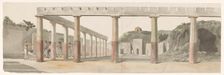 Roman camp within the walls of Agrigentum with the Temple of Asclepius, 1778. Creator: Louis Ducros